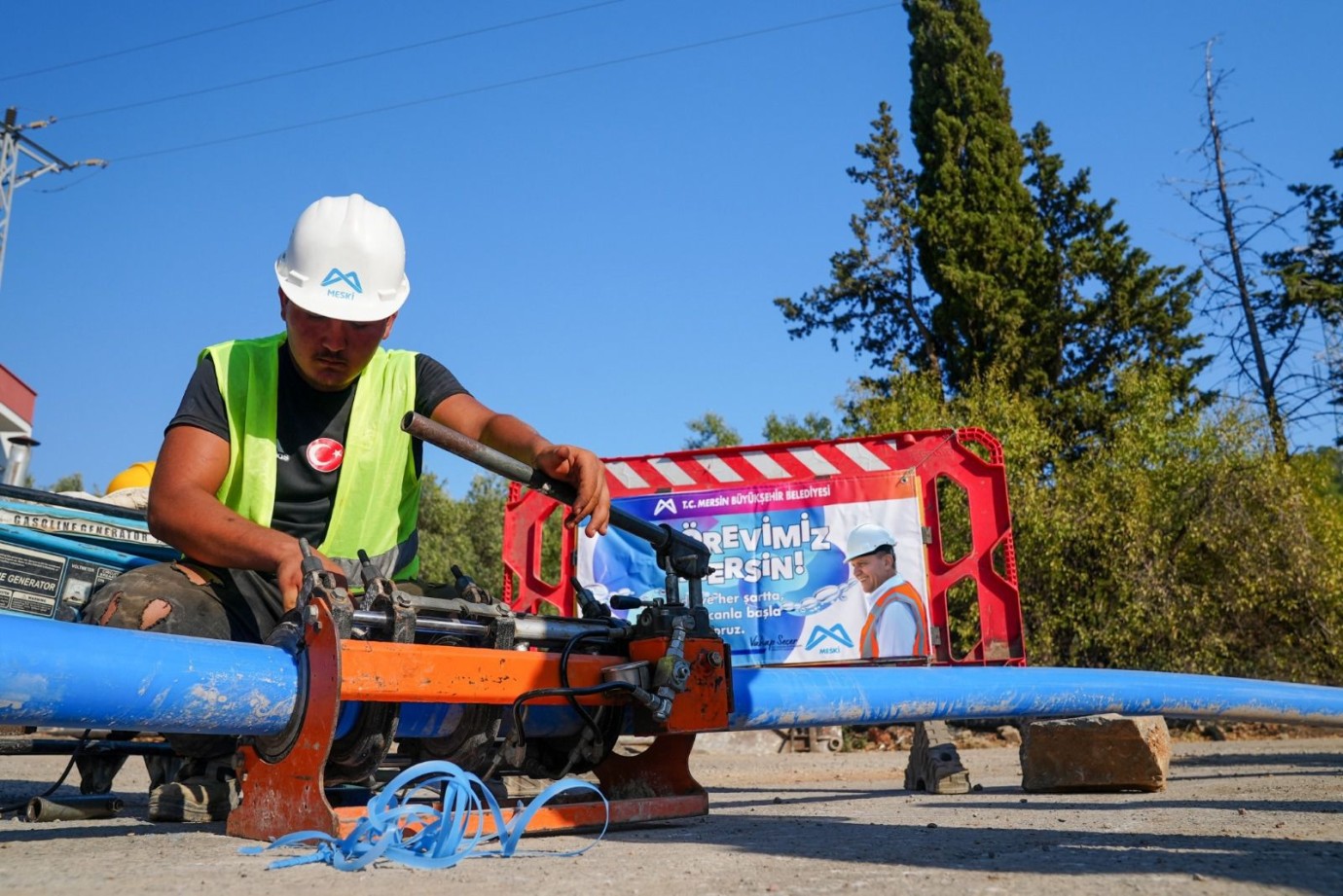 MESKİ’DEN AYDINCIK’TA İÇME SUYU HATTI YENİLEME ÇALIŞMASI