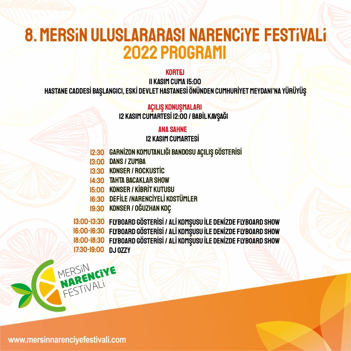 8. Mersin Uluslararası Narenciye Festivali