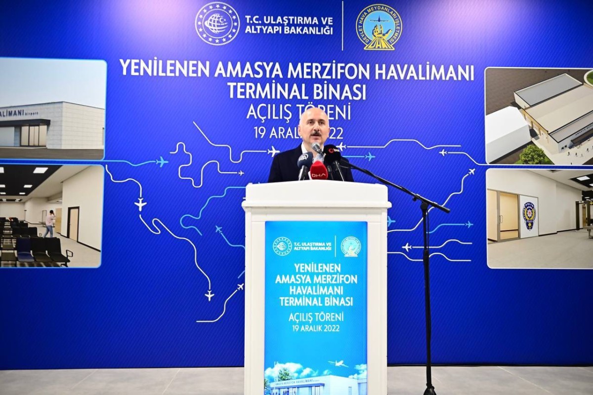 Ulaştırma ve Altyapı Bakanımız Sayın Adil Karaismailoğlu, Amasya Merzifon Havalimanı Terminali açılış törenine katıldı.